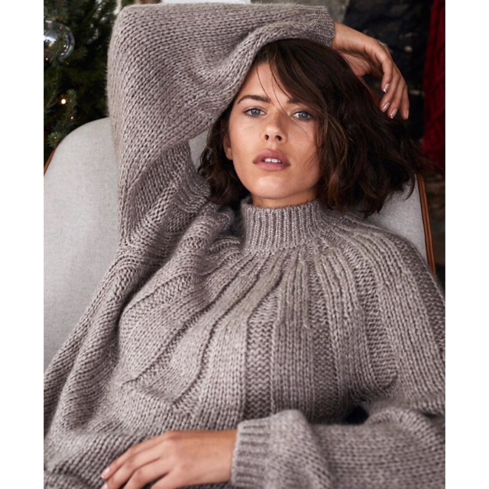 Abercrombie Fuzzy Mock Neck Sweater